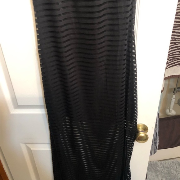 V Fish size small black scoop neck semi sheer with lined upper half - Picture 9 of 13